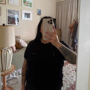 Adrianna Papell Black Knit Top